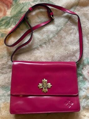Patricia Nash Fuchsia Crossbody Bag with Gold Accent